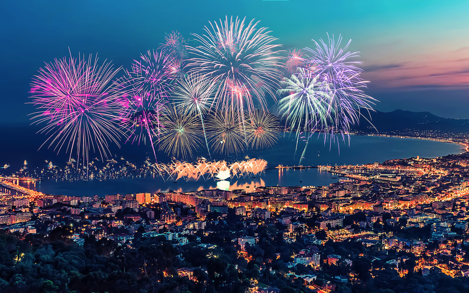 Feuerwerk in Cannes
