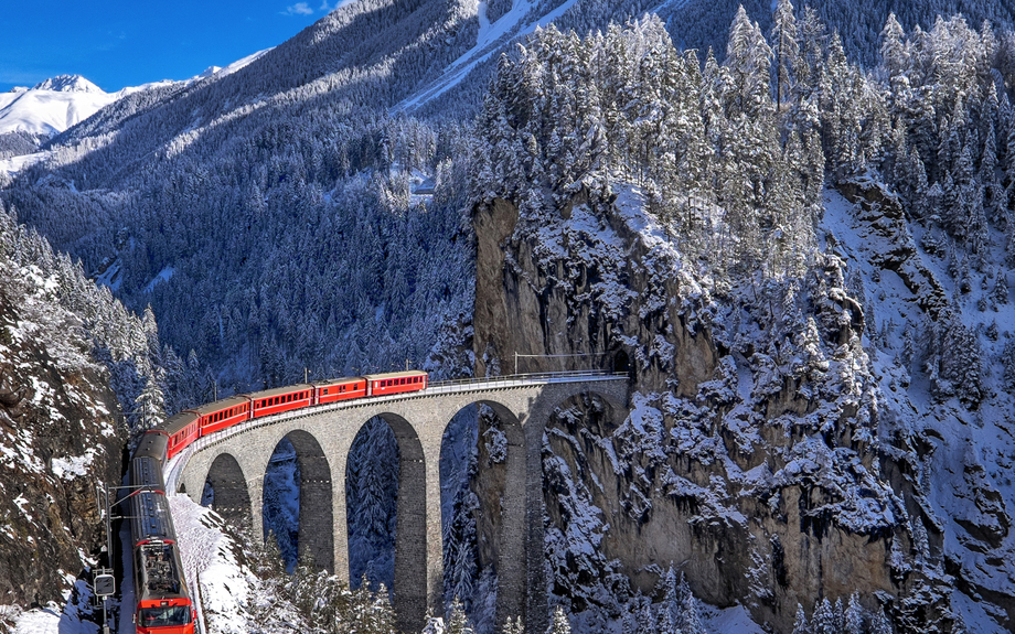 Gornergratbahn in Zermatt in der Monte-Rosa-Region in der Schweiz