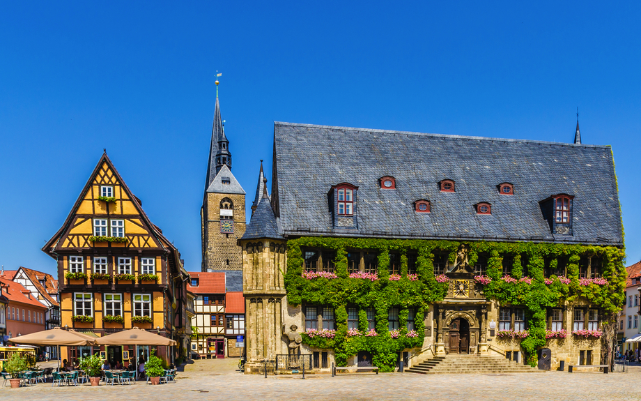 Quedlinburg - Marktplatz mit Rathaus