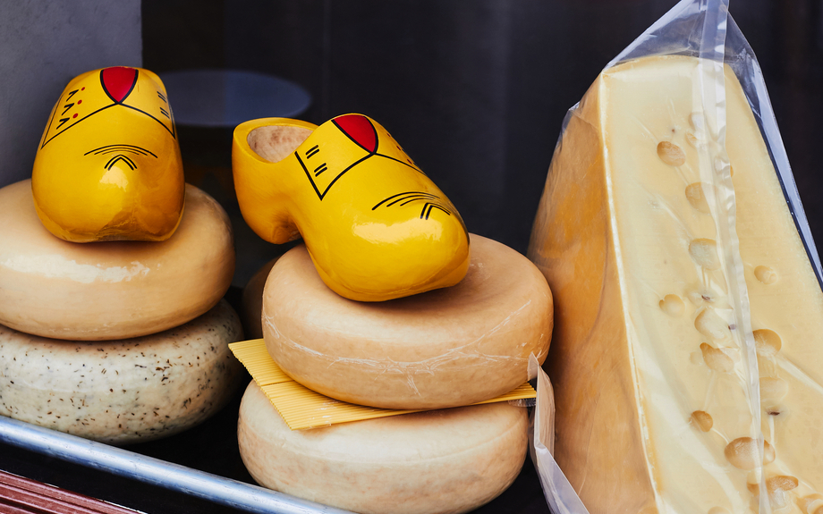 holländischer Käse im Schaufenster