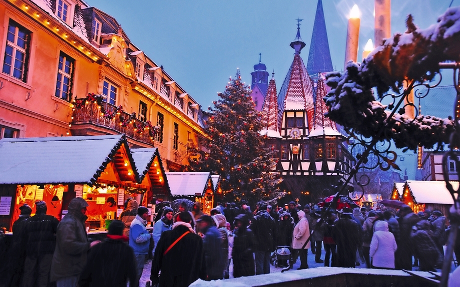 Weihnachtsmarkt in Michelstadt im Odenwald, Deutschland