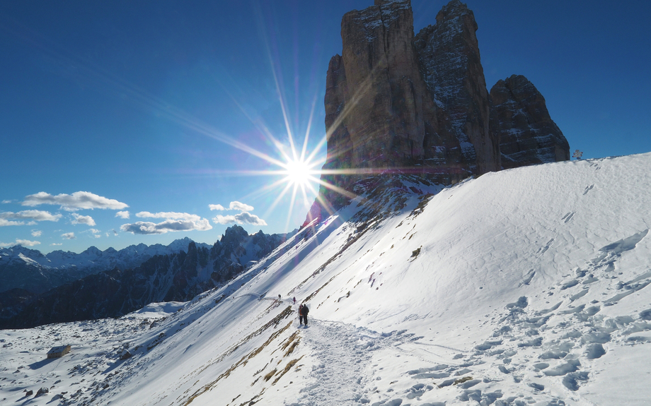 Drei Zinnen (Dolomiten) im Winter