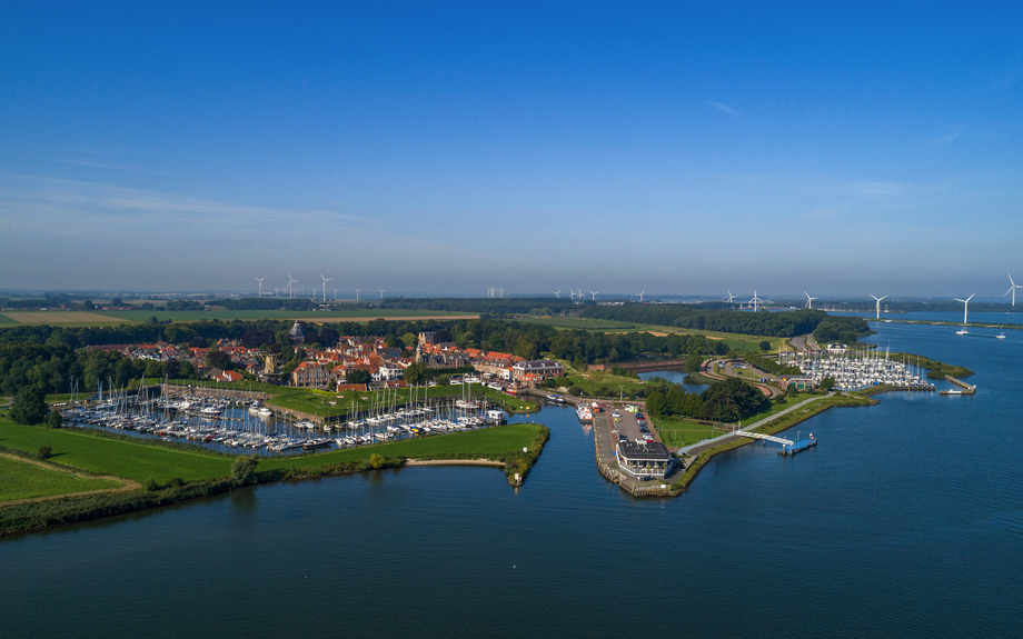Luftaufnahme der befestigten Stadt Willemstad