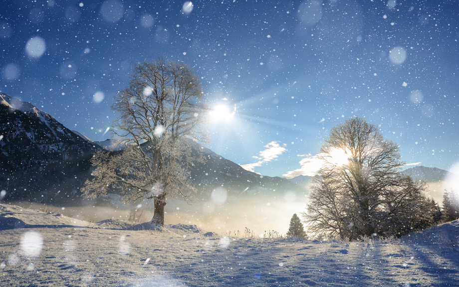 Winterlandschaft in den Bergen