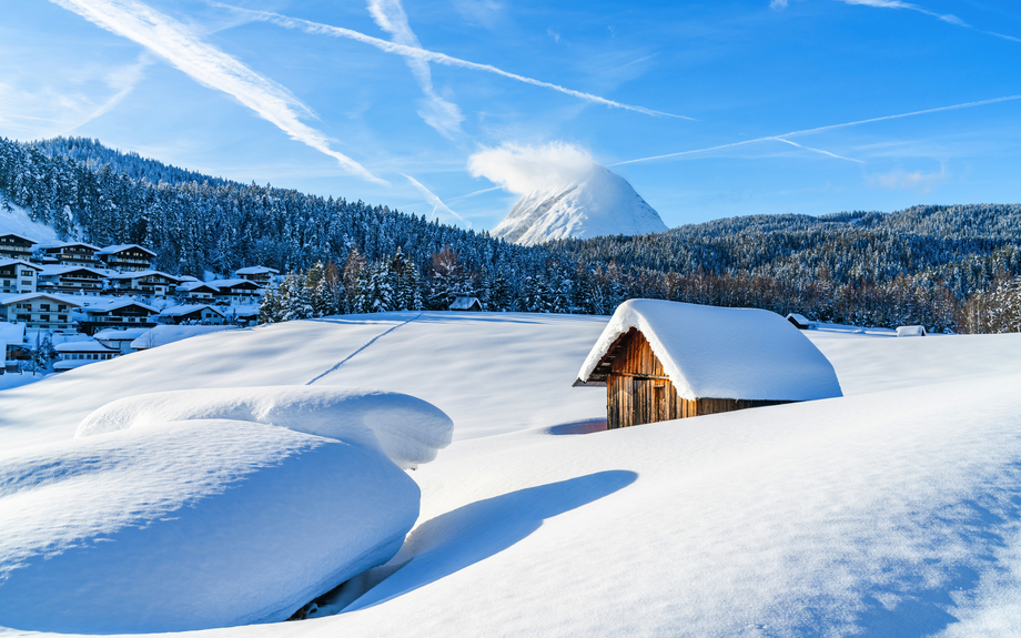 Winterpanorama in Seefeld in Tirol